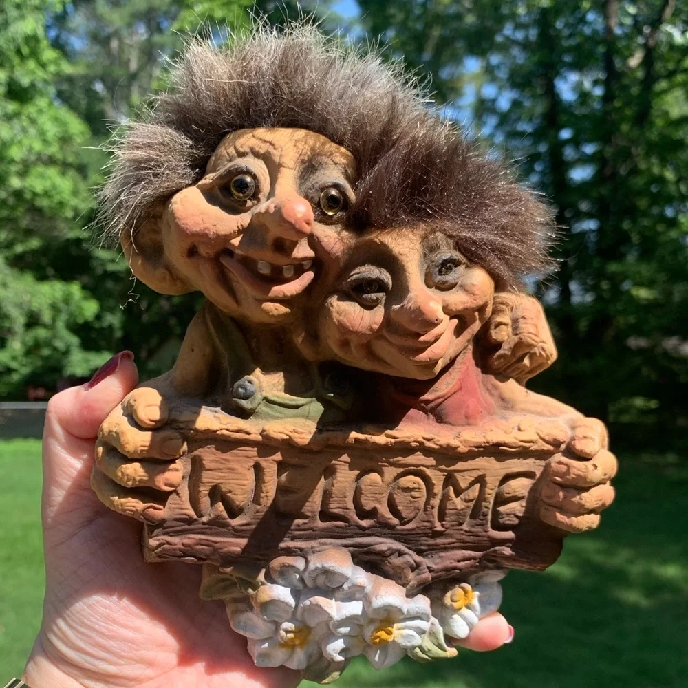 Rare Vintage Original NyFORM TROLL Welcome Door Plate - Picture 16 of 16